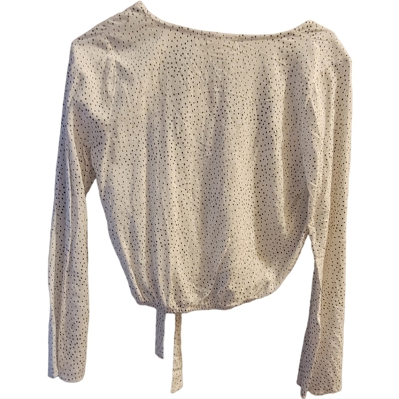 Altar’d State Polka Dot Faux Wrap Top Size Small - Picture 3 of 6